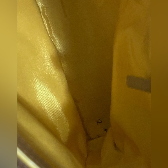 Kate Spade Laser Cut Dot Tan Leather Bag with Yellow Accents - Picture 3 of 12